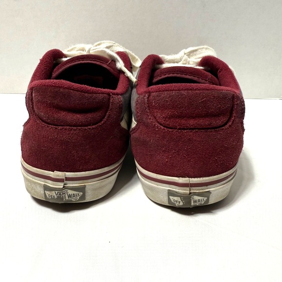Vans Old Skool Off The Wall Canvas Skate Shoe‎ Maroon White Men's Size 8.5 - Picture 4 of 8